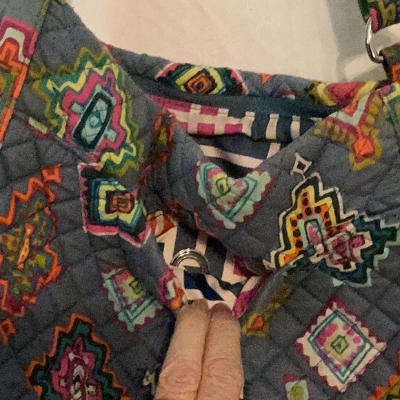 Vintage Vera Bradley triple zip hipster crossbody, painted medallions. Bag only. - Picture 3 of 6